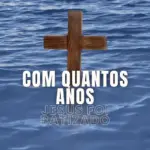 Batismo nas aguas fotografico azul Instagram post